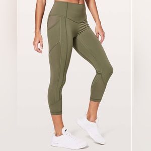 Lululemon All The Right Places Crop ll- 23” size 2 Sage